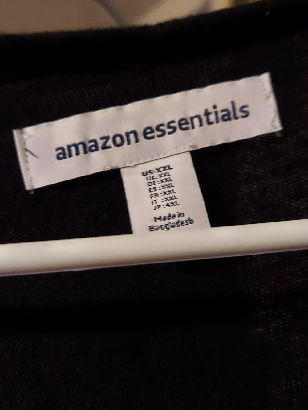 Amazon Essentials Black Cardigan with Branded Neck Label